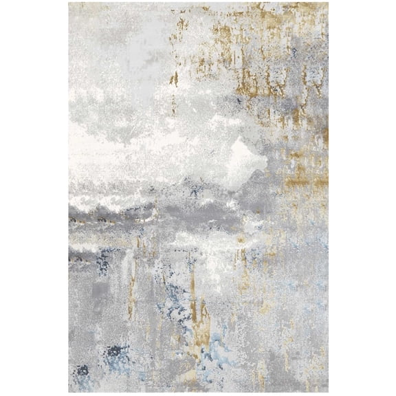 Tapete Decorativo Meta Grey - 200 x 300 cm - Alfombra Grande Saffron Looms