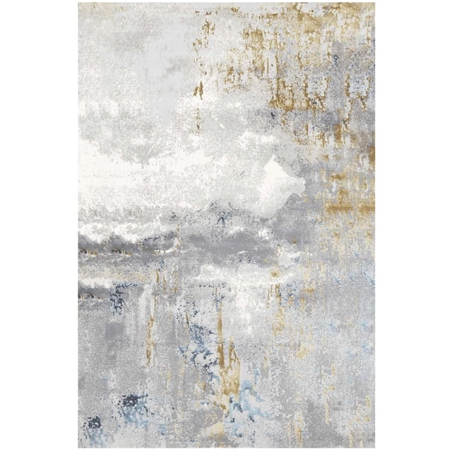 Tapete Decorativo Meta Grey - 200 x 300 cm - Alfombra Grande Saffron Looms