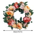 thumbnail image 2 of Guirnalda de flores artificiales Simulación de puerta de oficina en casa Decoración floral Colgante Guirnalda de flores falsas, Naranja Amarillo Rosa Vogacara HA9080-02B, 2 of 6