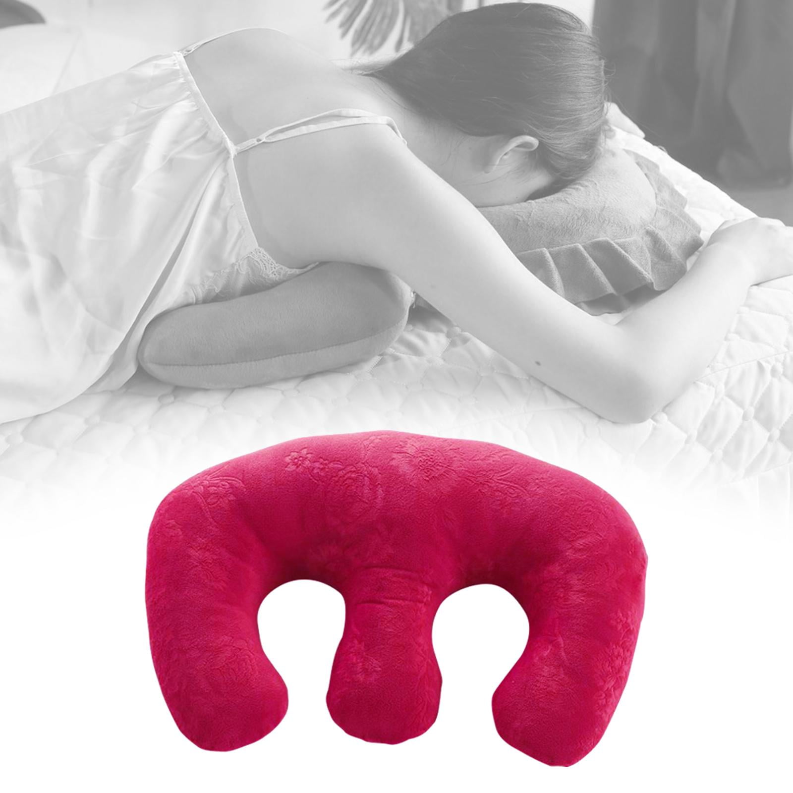 Detachable Chest Pillow Pillow for SPA Beauty Salon Home - Rose Red