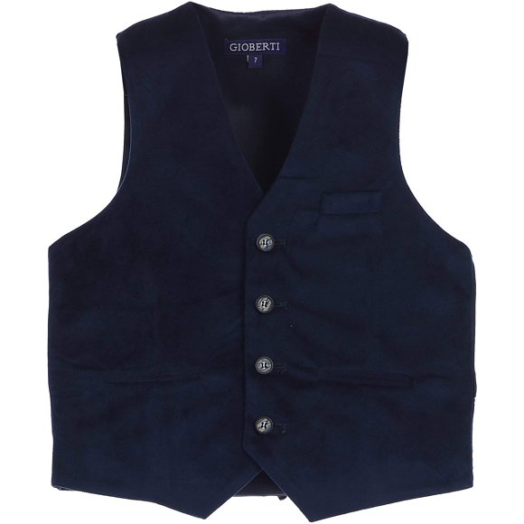 Gioberti Gilet de Complet Formel en Velours pour Enfants et Garçons