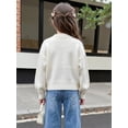 thumbnail image 6 of Afdoent Girls Cardigan Sweater Casual Open Front Knitted Sweater Basic Pullover Fall Clothes for Kids 6-8 Years, 6 of 8