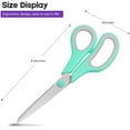 thumbnail image 2 of Scissors, 8" All Purpose Scissors 3-Pack, Ultra Sharp 2.0mm Thick Blade Shears Comfort-Grip for Office Desk Accessories Sewing Fabric Home Craft Teacher Supplies, Right/Left Handed, 2 of 8