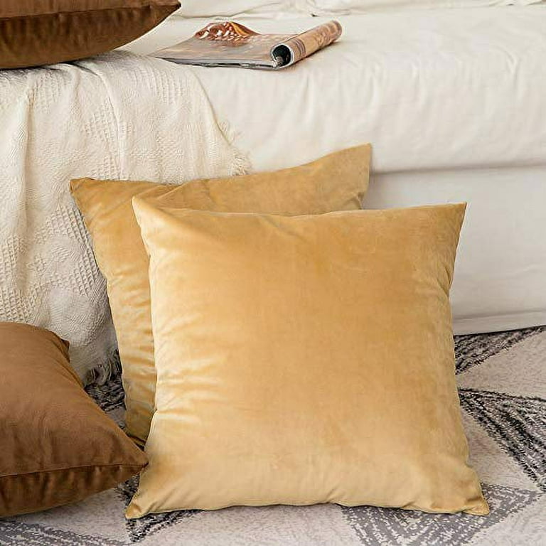 MIULEE Throw Pillow Inserts Hypoallergenic Premium Pillow Stuffer Square  Form for Decorative Cushion Bed Couch 2 Pack