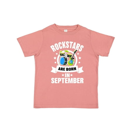 

Inktastic Rockstars Are Born in September Birthday Gift Toddler Boy or Toddler Girl T-Shirt