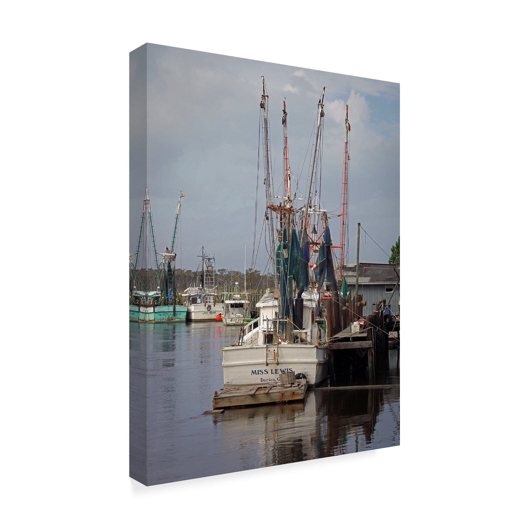 Trademark Fine Art 'Shrimp Boats' Canvas Art by J.D. McFarlan