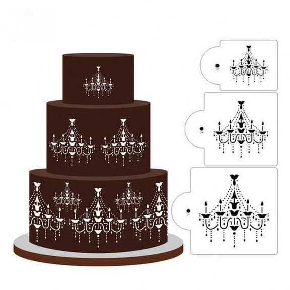 3 PC Ballroom Chandelier Stencil Sheets