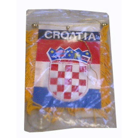 Croatian Flag with String and Suction Cap, 4x6 in.