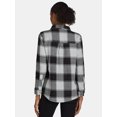 thumbnail image 3 of Time and Tru Women's Cozy Flannel Shacket, Sizes S-XXXL, 3 of 5