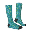 thumbnail image 3 of Daiia Sports Socks Cute Shark Turtle Printed Novelty Crew Socks for Men Women Knee High Socks Cotton Socks Soft & Breathable Support Unisex Socks, 3 of 9