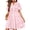 A-Floral Pink, variant on UVN Summer Dresses for Women V Neck Short Sleeve Casual A Line Dress Flowy Swing Ruffle Sundress with Pockets