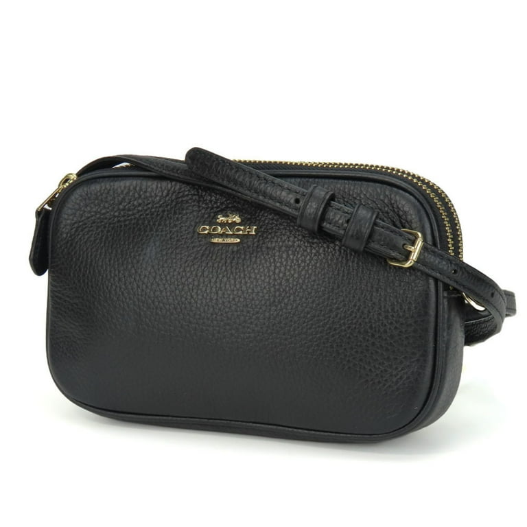Pre-Owned Coach Shoulder Bag F30259 Leather Black Pochette Women's