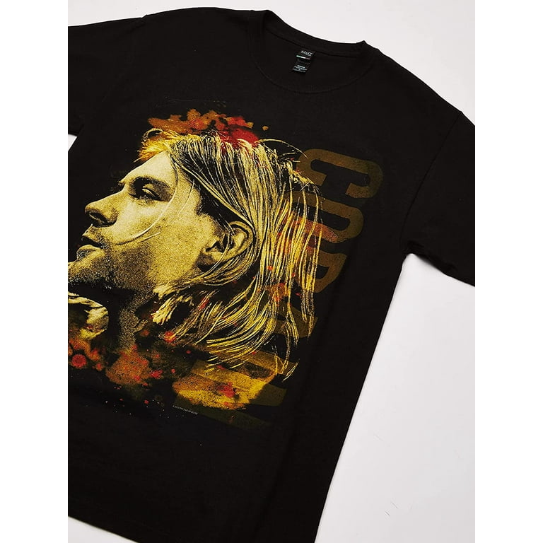 Nirvana Men's Kurt Cobain Colored Side View T-shirt Medium