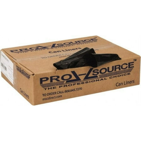 PRO-SOURCE 16 Gal 0.6 mil Household/Office Trash Bag 24" Wide x 31" High, Black