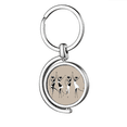 thumbnail image 1 of Celebrar la fiesta saludos el gato Rotating keychain Metal Keyring Holder, 1 of 2