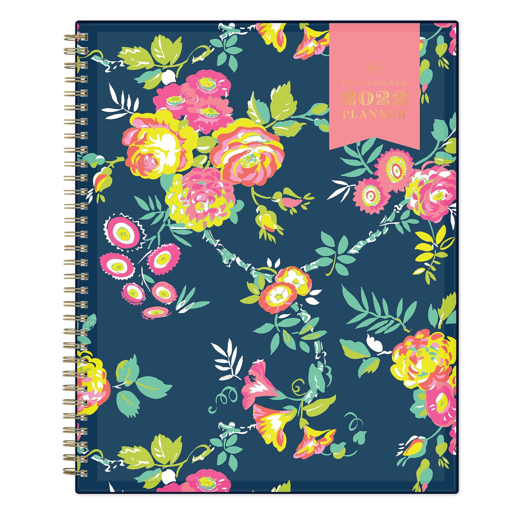 8.5 x 11 Twin-Wire Binding Peyton Navy Day Designer for Blue Sky 2020 Weekly & Monthly Planner Flexible Cover 