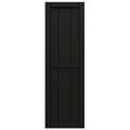 thumbnail image 5 of Ekena Millwork 21 1/2"W x 38"H True Fit PVC, Four Board Framed Board-n-Batten Shutters, Black (Per Pair - Hardware Not Included), 5 of 8