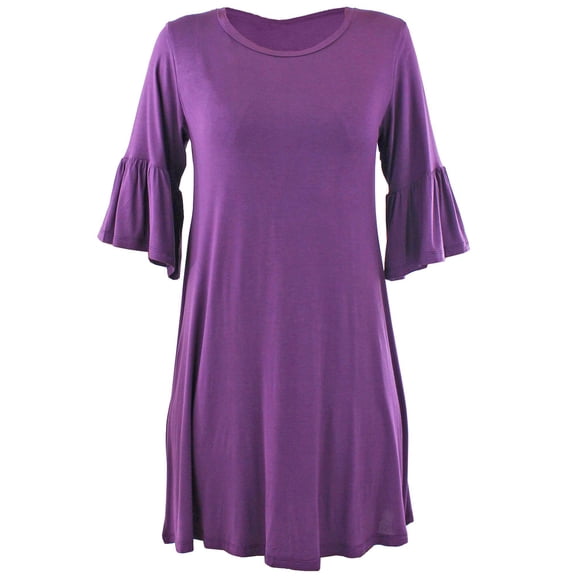 Plum Purple Womens Lightweight Swing Dress Size Medium