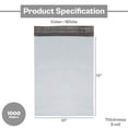 thumbnail image 2 of MMBM Poly Mailers 10x13 inch White 1000 Pack Shipping Bags Strong Mailing Envelopes for Small Business, Packing Supplies. Waterproof and Tear-Proof Mailing Bags 3.0 Mil Thick, 2 of 7