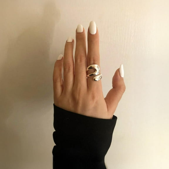 925 Sterling Silver Abstract Ring | Adjustable Chunky Silver Ring | Statement Silver Ring | Spiral Wrap Adjustable Ring | Unique Dainty Ring