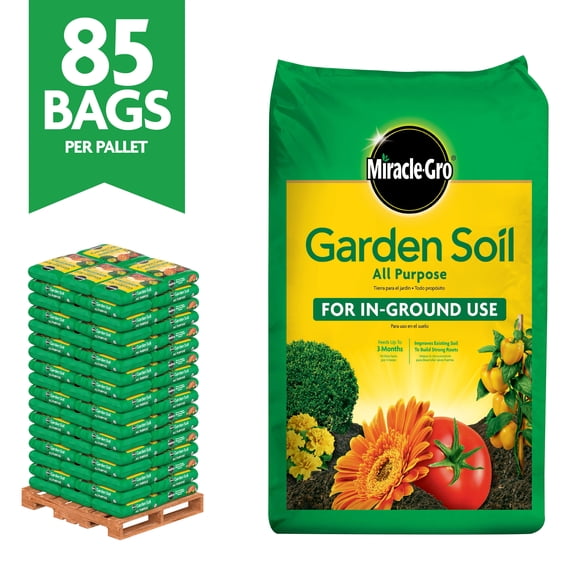 Miracle-Gro Garden Soil All Purpose Bulk Pallet, For In-Ground Use, 0.75 cu. ft., Pallet of 85