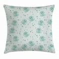 thumbnail image 1 of Elephant Nursery Decor Throw Pillow Cushion Cover, Young Elephants in Spring Meadow Daisies Child Baby Theme, Decorative Square Accent Pillow Case, 16 X 16 Inches, Light Blue Baby Blue, by Ambesonne, 1 of 2