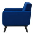 thumbnail image 4 of Armchair Accent Chair, Blue Navy, Velvet, Modern Contemporary, Mid Century Living Hotel Lounge Cafe Lobby, 4 of 8