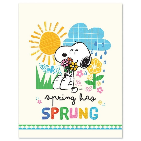 Current PEANUTS® Spring Note Cards - 10 Cards with White Envelopes, 4¼ x 5½ Inch Size, Blank Inside, Add a Name, For Thank You Notes, or Graduation Gifts