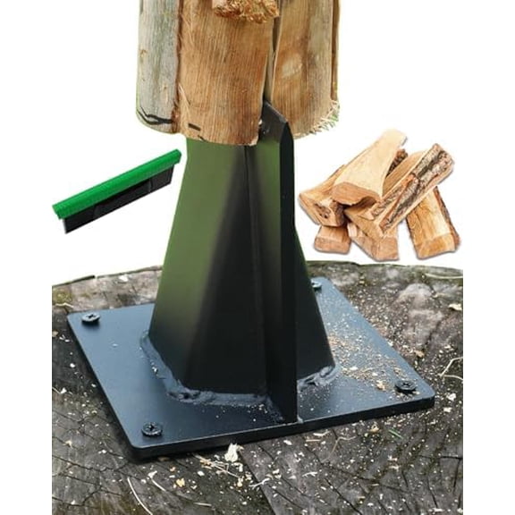 Firewood Kindling Log Splitter Cracker-No Need Axe! Portable Heavy Duty Manual Steel Safety Easy Wedge Wood Cutter Tool(Black Spliter,4.1 lbs)