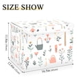 thumbnail image 5 of Yayeee Collapsible Storage Bin with Lid Fabric Closet Decorative Basket with Handles, Garden Pattern, 5 of 7