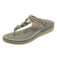 thumbnail image 2 of Womens Black Sandals Women's Oofos Slides Women's Summer Sandals Women's Fashion Casual Home Comfortable Light Fish Mouth Sandals Gray, 2 of 9