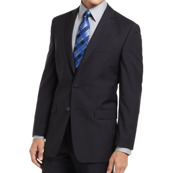 Calvin Klein Mens Professional Two Button Blazer Jacket, Blue, 46 Regular