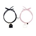 thumbnail image 4 of SUCADA Halloween Ghost Couple Bracelets,Cute Halloween Love Heart Magnetic Couple Matching Bracelet Adjustable Braide Rope Ghost Pumpkin Hat Bracelet for Women Men Couple Friendship Jewelry Gift Q8P1, 4 of 5