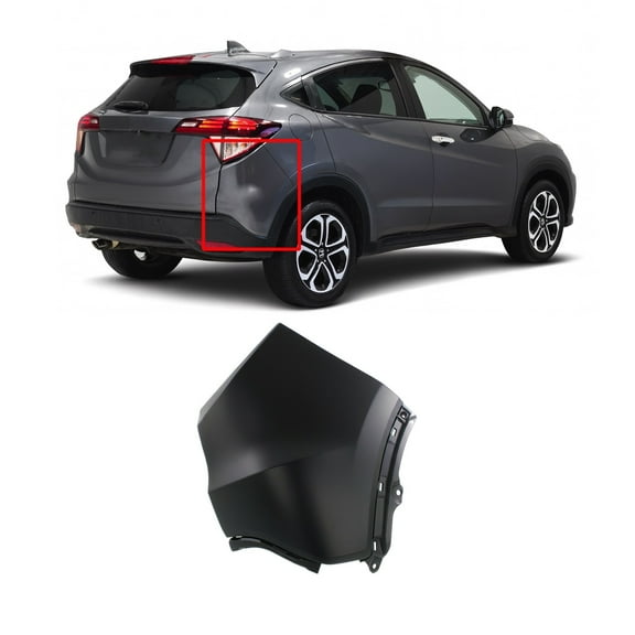 DCP Rear Bumper Face Bar End Extension Passenger Right Side For 2016-2018 Honda HR-V