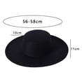 thumbnail image 2 of BemeyourBBs Wide Brim Hats for Women Men Felt Fedora Hats Flat Brim Cowboy Hat Western Cowgirl Hat Dessy Jazz Hats, 2 of 7