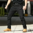 thumbnail image 2 of Pantalon Cargo pour Homme Coupe Décontractée Coupe Ajustée Jambe Droite Pantalon Décontracté pour Homme Pantalon de Randonnée Pantalon pour Homme avec Poches, 2 of 5