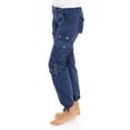 thumbnail image 3 of Juicy Trendz Women's Casual Cargo Jogger Pants & Trouser with Multi-Pockets, Elastic Waist, for Hiking & Outdoor Workwear Navy S, 3 of 6