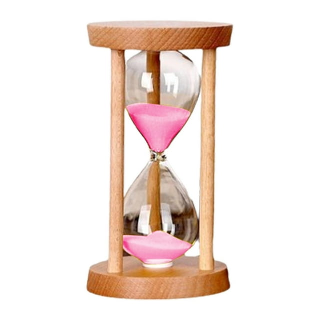 Temporizador de arena de 1 minuto, reloj de arena, decoración del hogar para niños y adultos. rosa