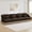 Brown black, variant on AOOWOW 131 "Comfy Chenille Leopard Print Sectional4-seater Sofa, Deep Seat Modular Couch with Tassel Trim, Easy Assembly, Green black