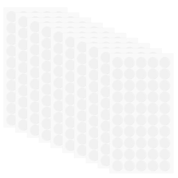 500 PCS Double Sided Adhesive Dots, 20mm Transparent Reusable Glue Dots, Removable & Residue Free Sticky Pads for Home Decor, Crafts and Display