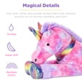 thumbnail image 6 of Best Choice Products 52in Kids Large Plush Unicorn, Life-Size Stuffed Animal Toy w/ Rainbow Details - Tie-Dye Faux Fur, 6 of 9