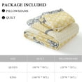 thumbnail image 7 of SahSahCasa Queen Size Quilt Set - 100% Cotton Farmhouse Floral Queen Quilt Set, Lightweight Quilted Bedspread Reversible Comforter, Yellow Grey Quilt Bedding Set All Season, 3 Pieces, 7 of 7
