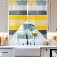 thumbnail image 4 of Yellow Gray Brush Swag Curtain Valance for Windows, Strip Geometric Window Treatments Short Swag Topper for Kitchen Windows Bathroom Bedroom, 36"x36", 4 of 8