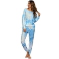 thumbnail image 5 of Uniexcosm Women’s Pajama Set Long Sleeve Top Pjs Lounge Sets with Pocket, 5 of 10