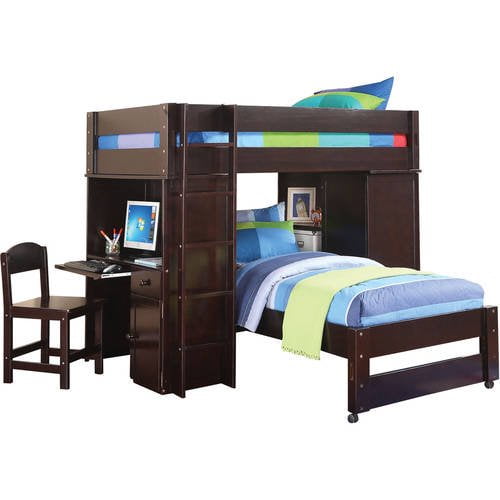 loft bed with chair and desk