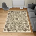 thumbnail image 2 of Paisley Turkish Area Rug, Floral Ornate Pattern Cultural Folk Persian Middle Eastern Illustration, Soft Carpet for Living Room Decor with Distressed Look, 2.6' x 5', Army Green, by Ambesonne, 2 of 4