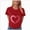 T-Shirt H25-Red, variant on Women Breast Cancer Print T Shirt Short Sleeve Women Short Sleeve Round Neck Tee Comfy Casual Vacation Clothes