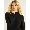thumbnail image 5 of Free Assembly Women’s Ribbed Turtleneck Sweater, Midweight, Sizes XS-XXXL, 5 of 5