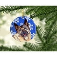 thumbnail image 2 of Carolines Treasures LH9308-CO1 Norwegian Elkhound Winter Snowflakes Holiday Ceramic Ornament 3 in multicolor, 2 of 3