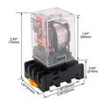 thumbnail image 5 of Baomain Power Relay MK2P-I AC 110V Bobina DPDT 8 pines con enchufe terminal, 5 of 5